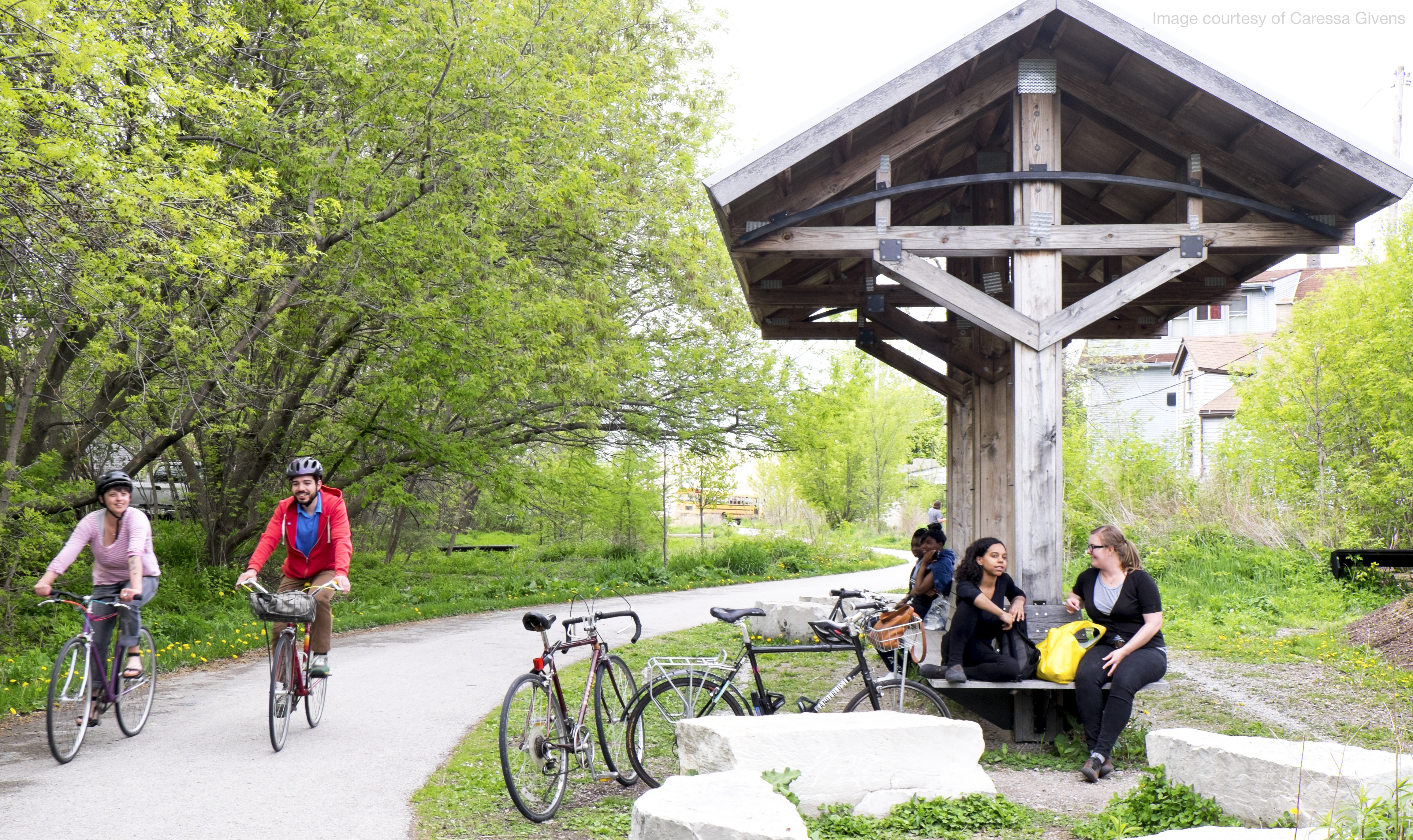  /><span>An off-street bike trail in Milwaukee, image courtesy of Caressa Givens.</span></p>
<p><strong>Advocates and policy makers around the country are working hard to make streets safer. But the messages some twitter accounts were sending on Bike to School Day inadvertently highlight how far we still have to go to make sure everyone can safely use the road. </strong></p>
<p>This past Wednesday was Bike to School Day. Next Friday (May 17) is Bike to Work Day—and the entire week is Bike to Work Week. These annual days/weeks are a great time for curious commuters to try biking to work and celebrate the enduring utility of the bicycle. But in many places, they also highlight just how much our public policy has failed to make our streets safe for everyone.</p>
<p>Many of the tweets on Bike to School Day, particularly from government accounts, illustrated that:</p>
<p><a href=