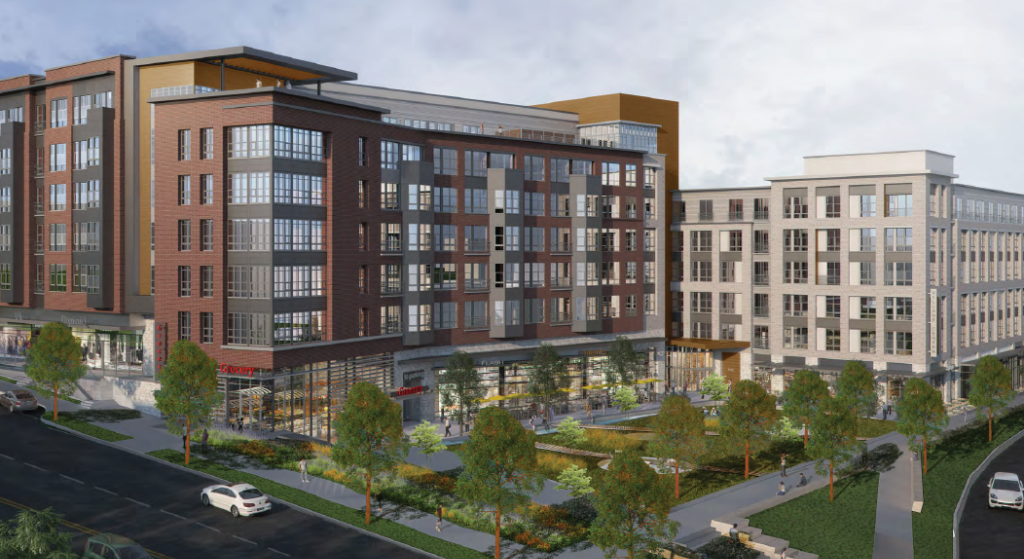  /></strong><span>The Columbia Pike form-based code is helping Arlington County, VA preserve or replace the estimated 1,300 affordable housing units that were built with public funds. Centro is a new mixed-use development that will add more housing and include a much needed major grocery store for the corridor. (Image: <a href=
